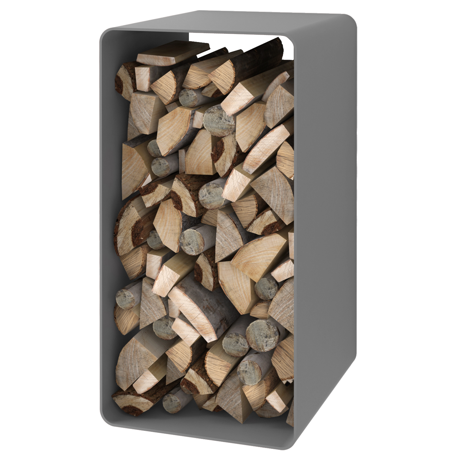 HS Flamingo Deluxe 1 Holzregal Grau