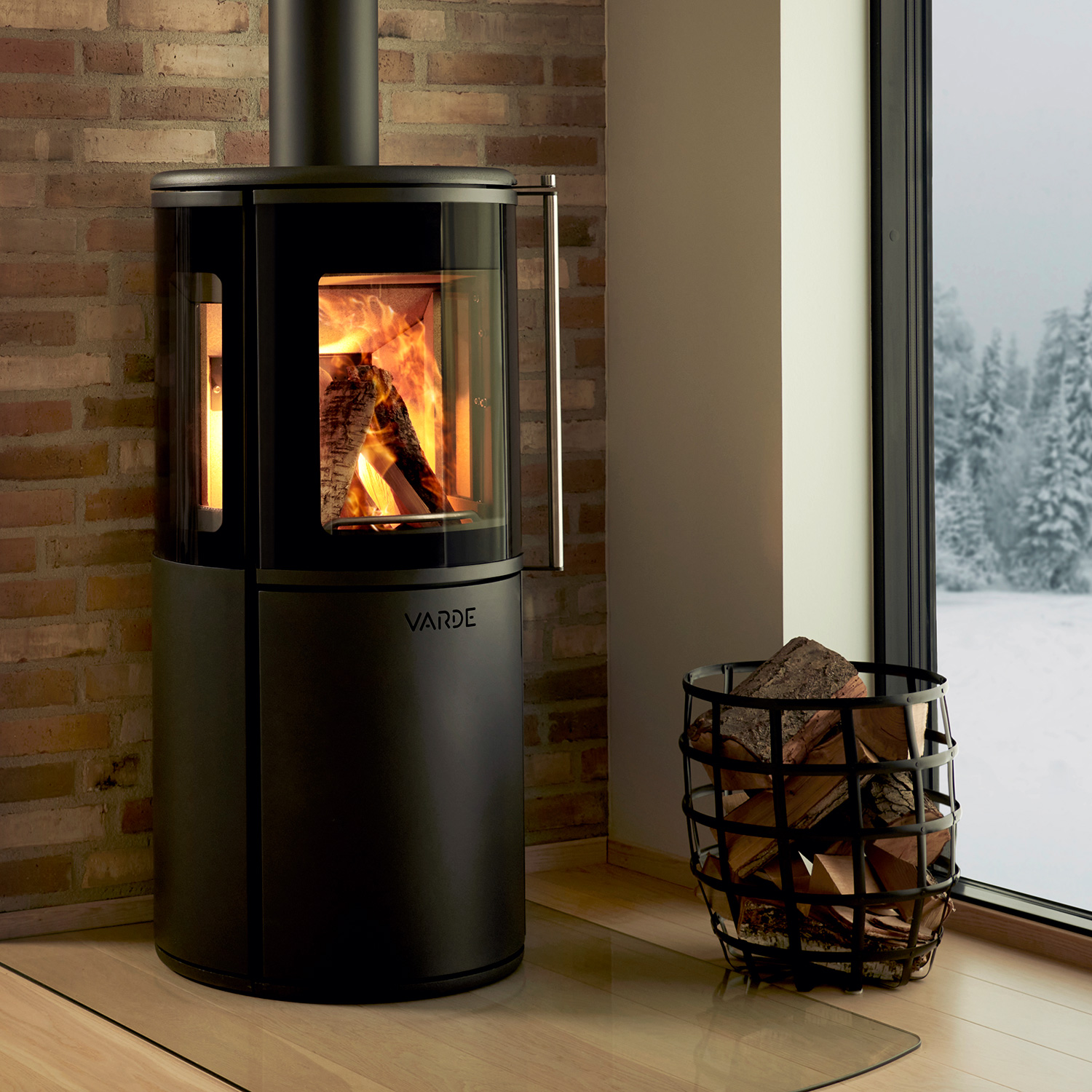 VARDE NORDIC 9 AIR Kaminofen Stahl schwarz VARDE NORDIC 9 AIR Kaminofen Stahl schwarz