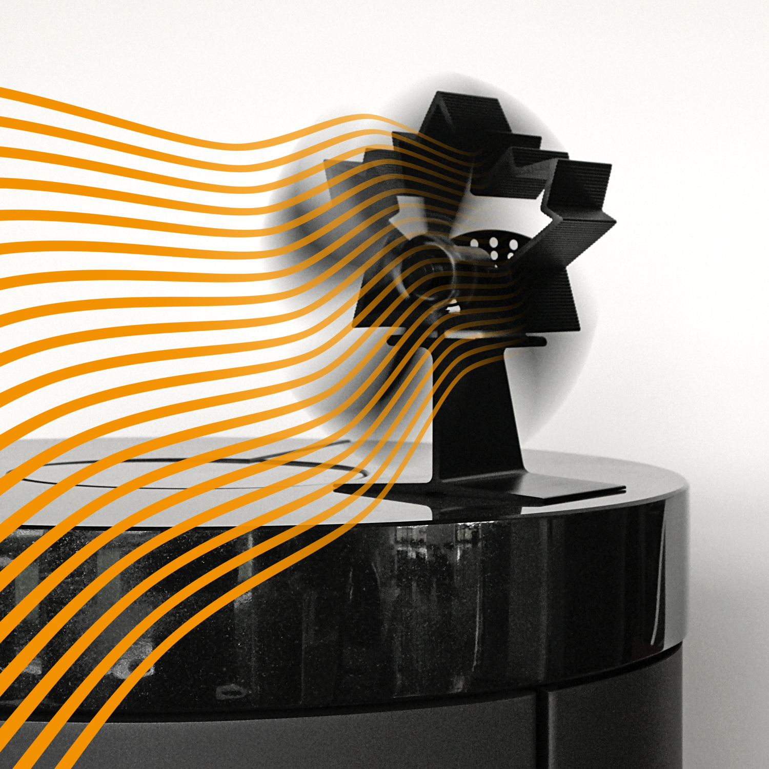 Raik Kaminbesteck Otto 3-teilig + stromloser Kaminventilator / Ofenventilator 4-Blatt, Set Raik Kaminbesteck Otto 3-teilig + stromloser Kaminventilator / Ofenventilator 4-Blatt, Set