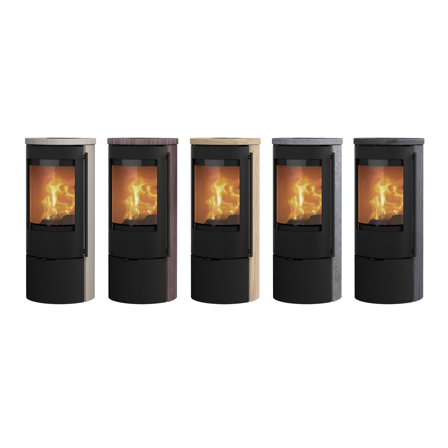 Lotus Prestige Basic S Kaminofen Sandstein, Korpus Schwarz, DIBt, Rauchrohranschluss hinten