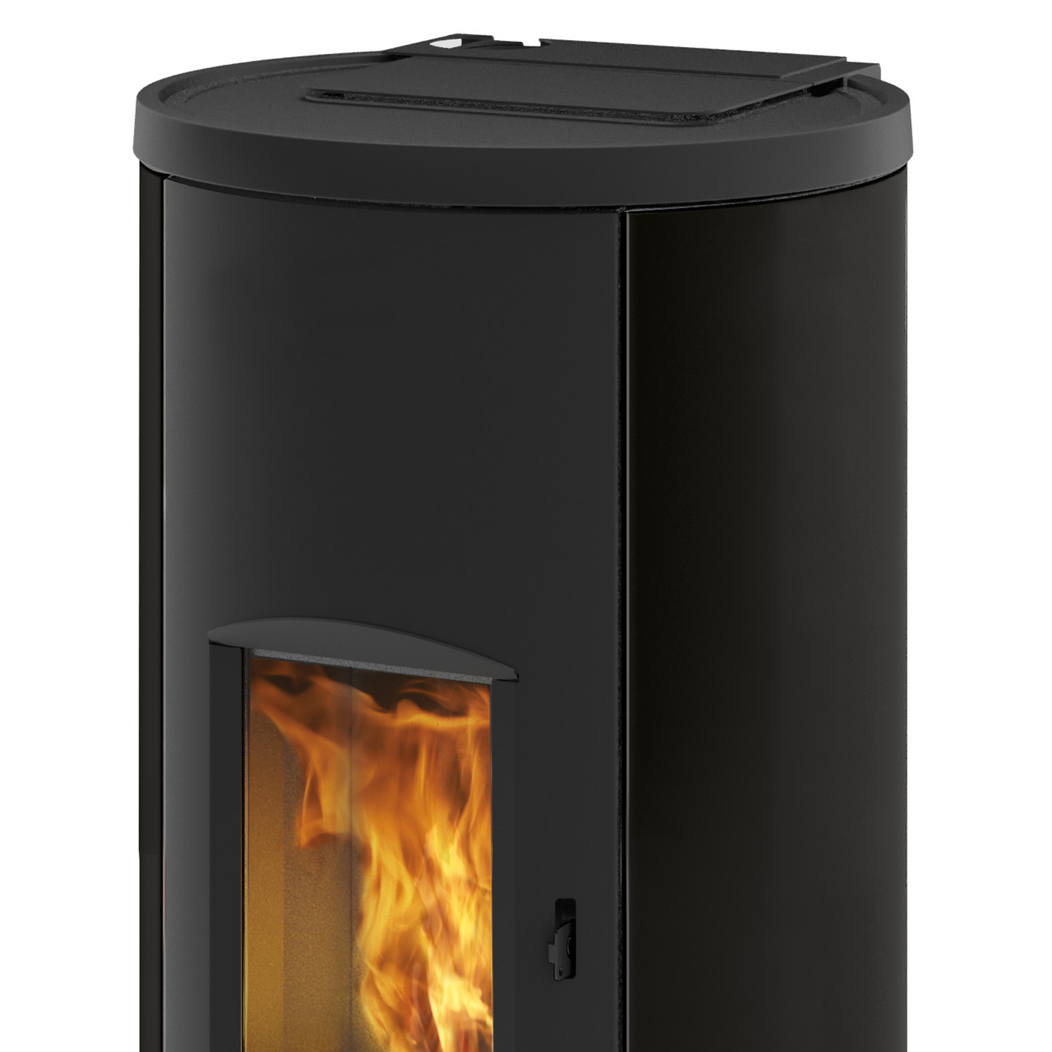 EK63 Like 80 Evo Pelletofen Stahl schwarz RR hinten