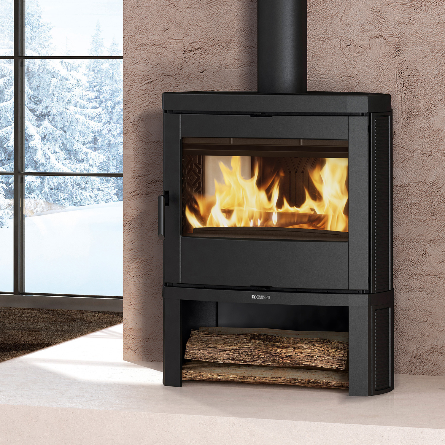 La Nordica Jennifer 16 Kaminofen Gusseisen Schwarz La Nordica Jennifer 16 Kaminofen Gusseisen Schwarz