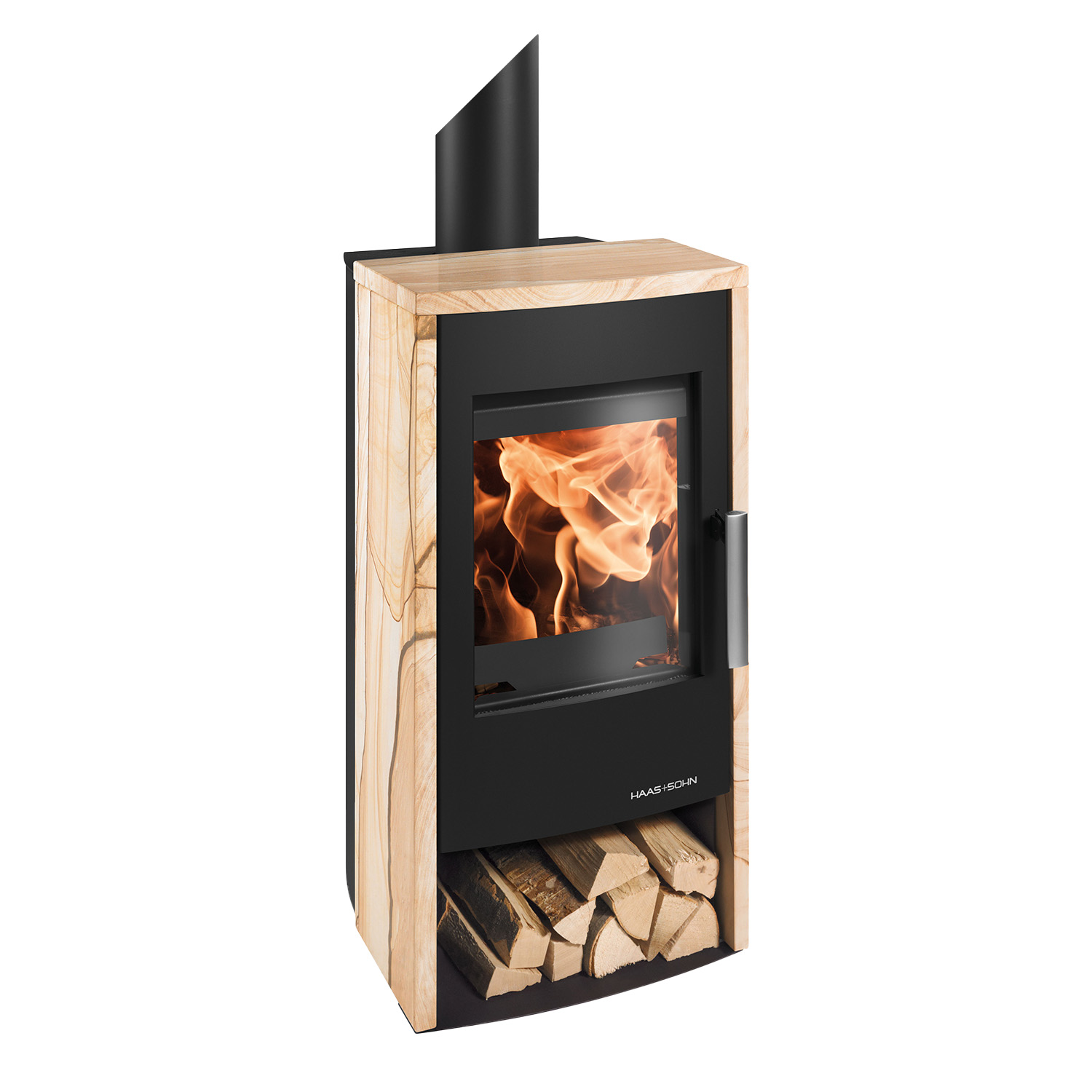 Haas+Sohn RUBUS-ST easy Kaminofen Woodstone tief-schwarz