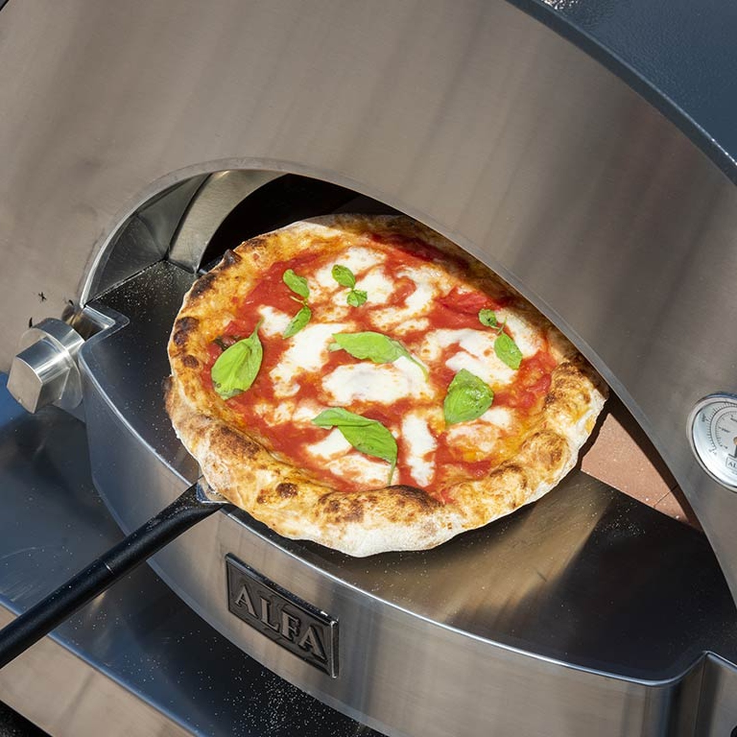 Alfa Classico 2 Pizze Gas-Pizzaofen schiefergrau 50 mBar