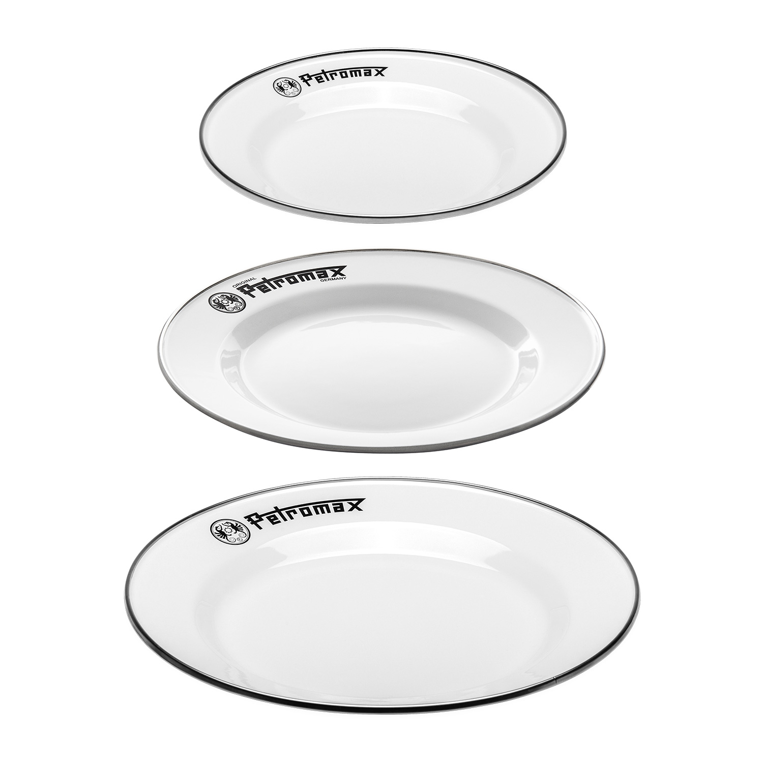Petromax Emaille-Teller Weiß 2er-Set Ø 18 cm Petromax Emaille-Teller Weiß 2er-Set Ø 18 cm