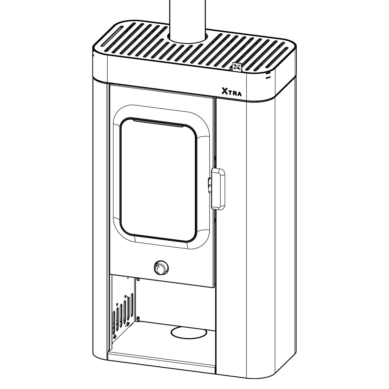Austroflamm Sina Xtra Kaminofen Stahl gussgrau Austroflamm Sina Xtra Kaminofen Stahl gussgrau