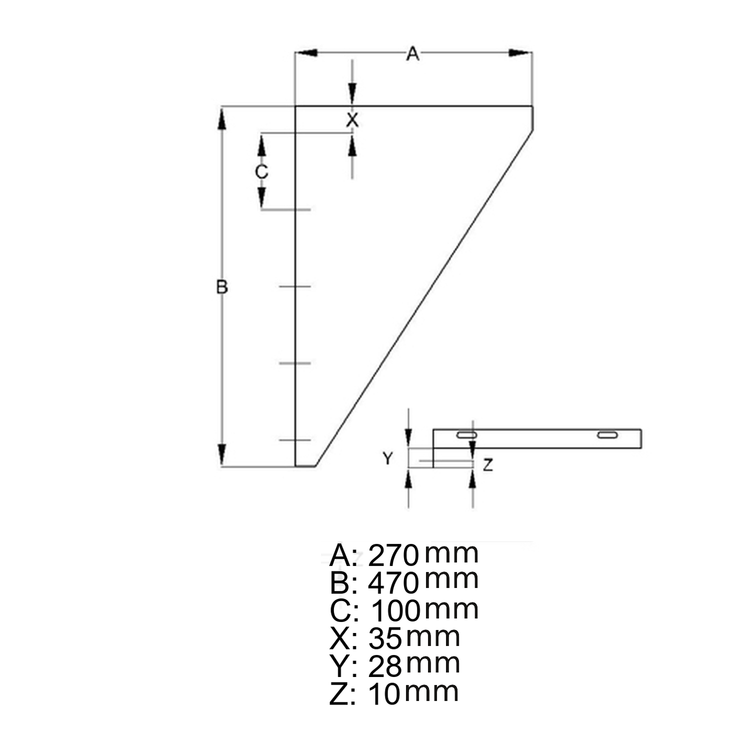 Schiedel Konsolbleche für Wandmontage Ø130 mm glänzend