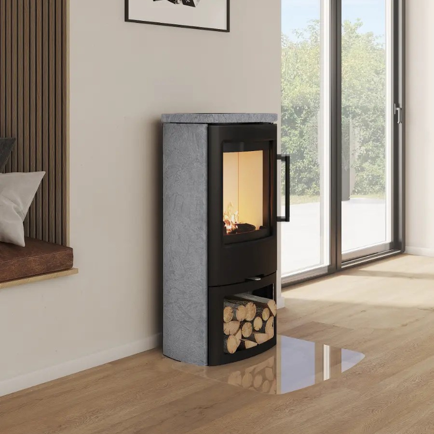 TermaTech TT44CG Kaminofen TermaStone grau
