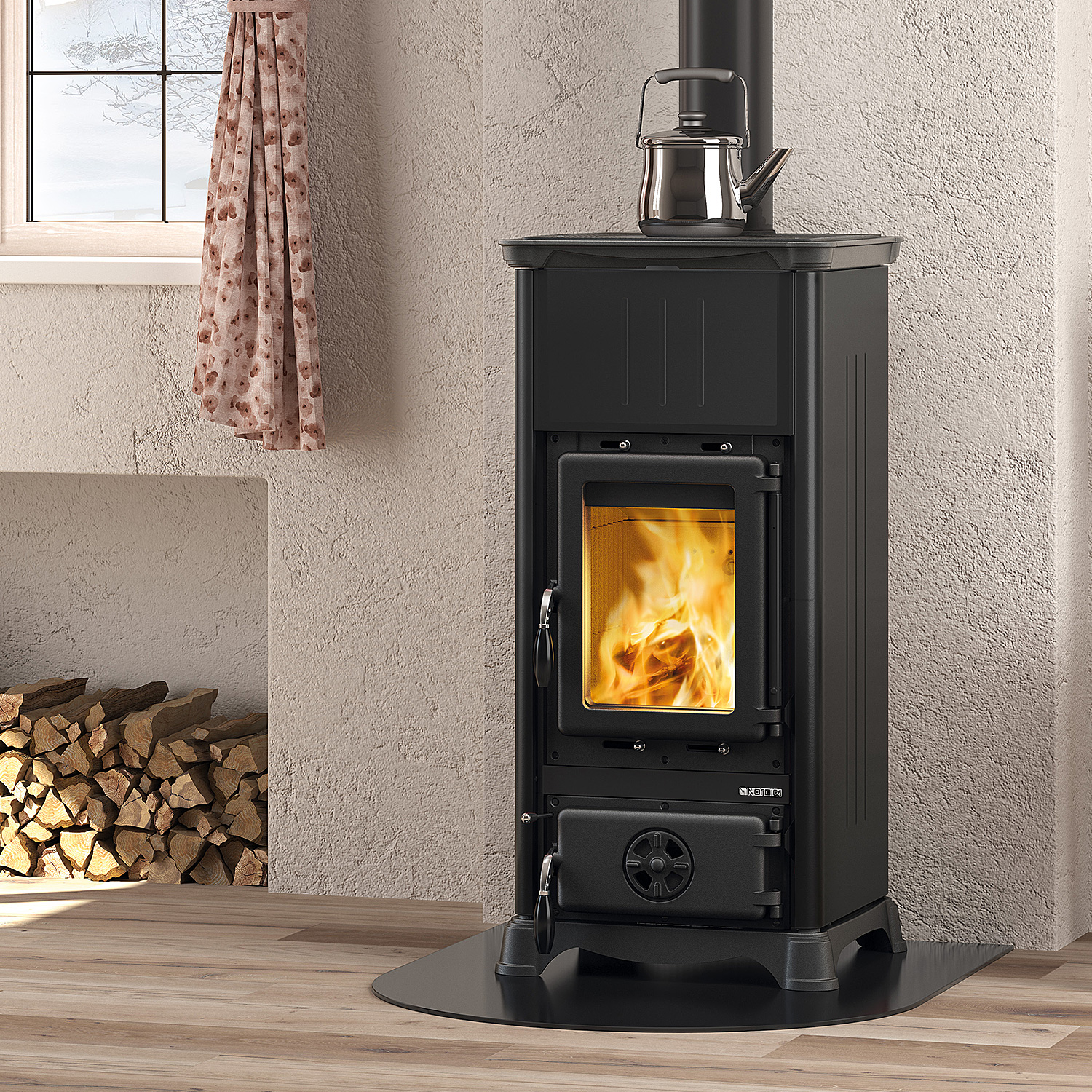 La Nordica Emiliana 165 Kaminofen Stahl Schwarz-Anthrazit