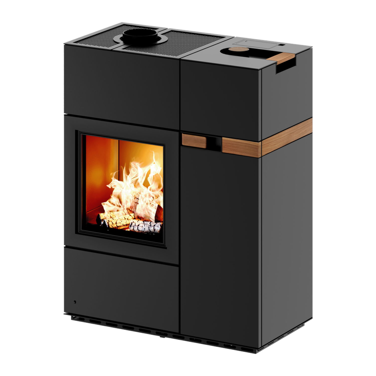 Austroflamm Quadra Duo Hybrid Kamin-/Pelletofen Stahl Gussgrau