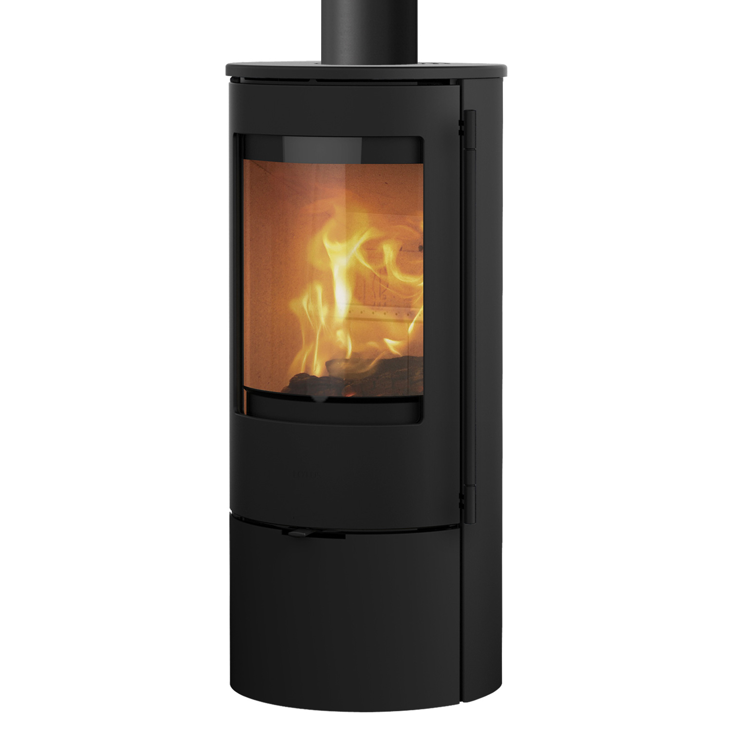 Lotus Prestige Basic Kaminofen Stahl Grau, DIBt, Rauchrohranschluss oben