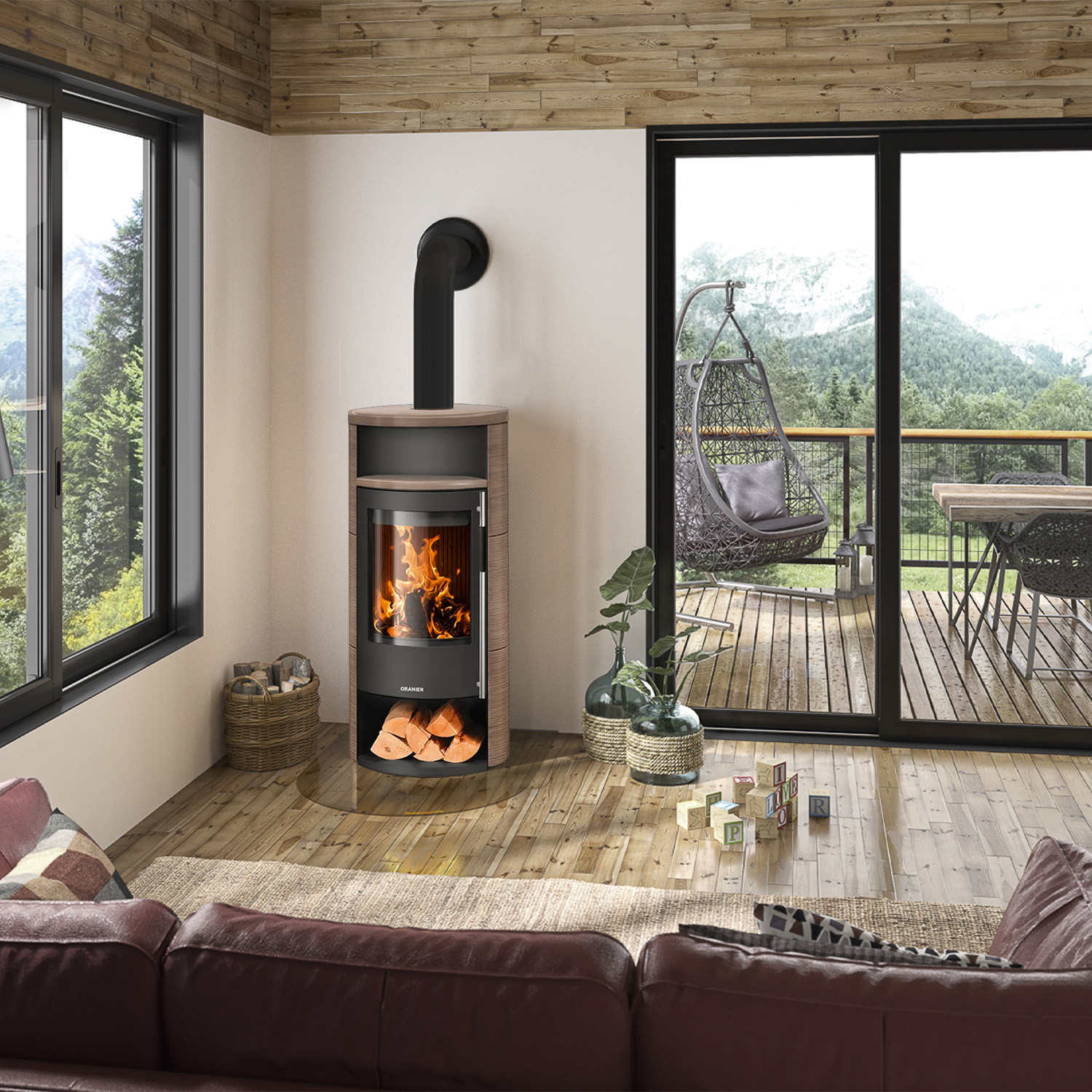 Oranier Polar Neo 8 Kaminofen Keramik Grappa