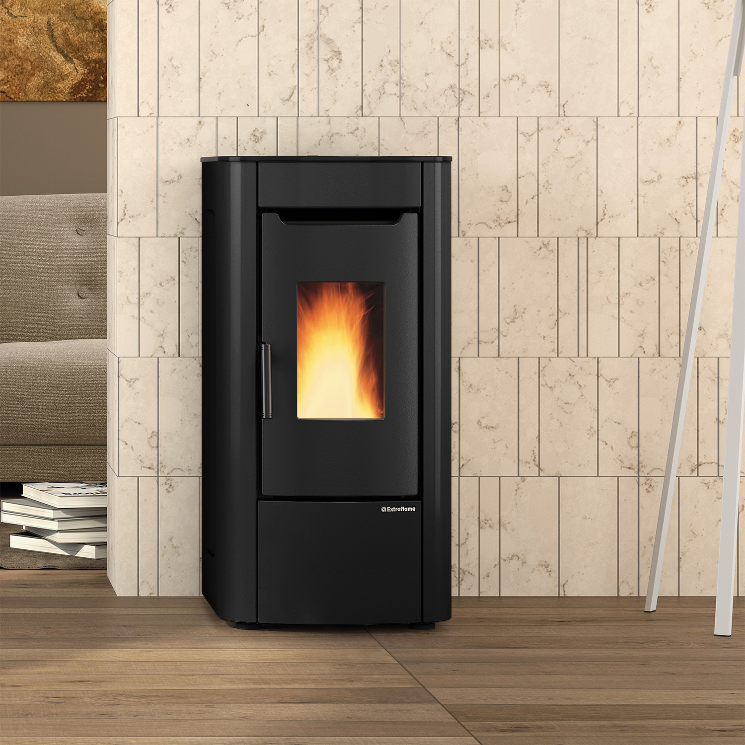 Extraflame Prestige Line Sabry 5.0 Evo Pelletofen Schwarz
