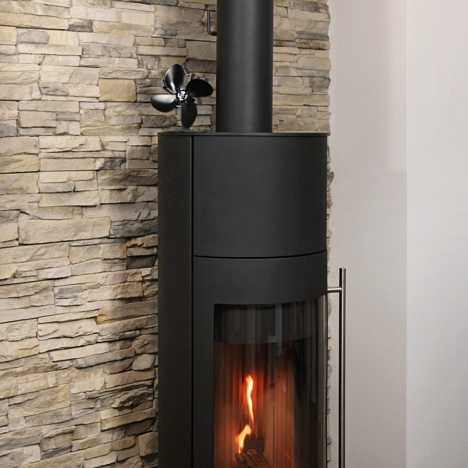 Raik Kaminbesteck Fritz 3-teilig + stromloser Kaminventilator / Ofenventilator 4-Blatt, Set Raik Kaminbesteck Fritz 3-teilig + stromloser Kaminventilator / Ofenventilator 4-Blatt, Set