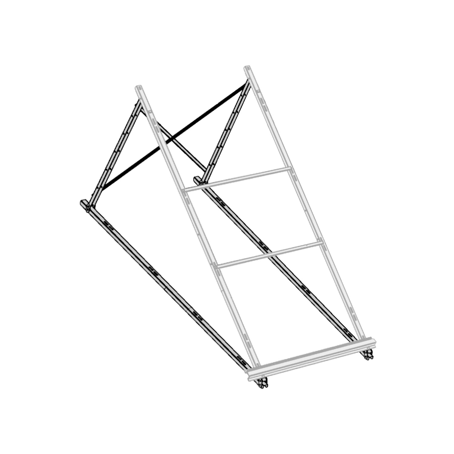 Schrägdachständer / Schrägdachgestell für Röhrenkollektor 58/22