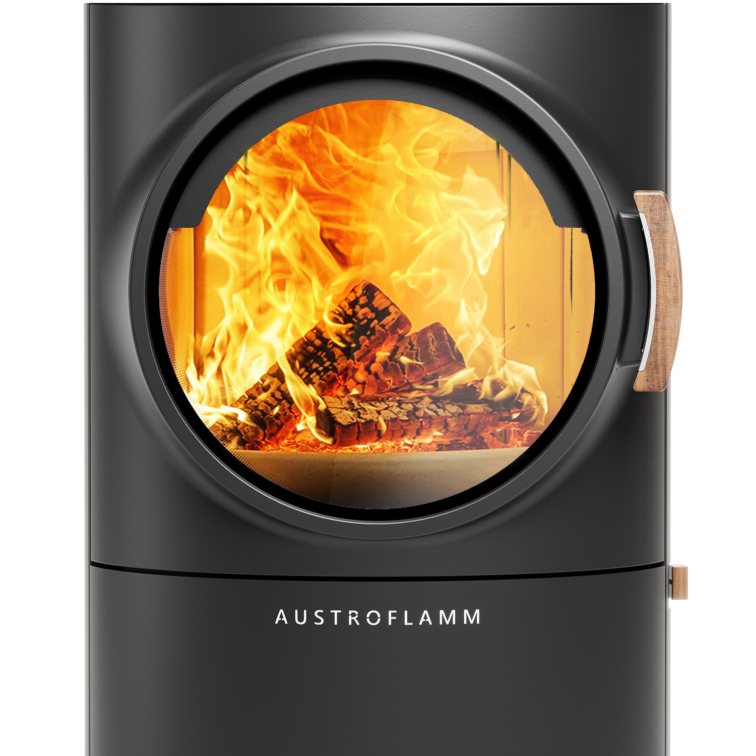 Austroflamm Clou Xtra Back Kaminofen Stahl Gussgrau + 1 m³ Kaminholz gratis
