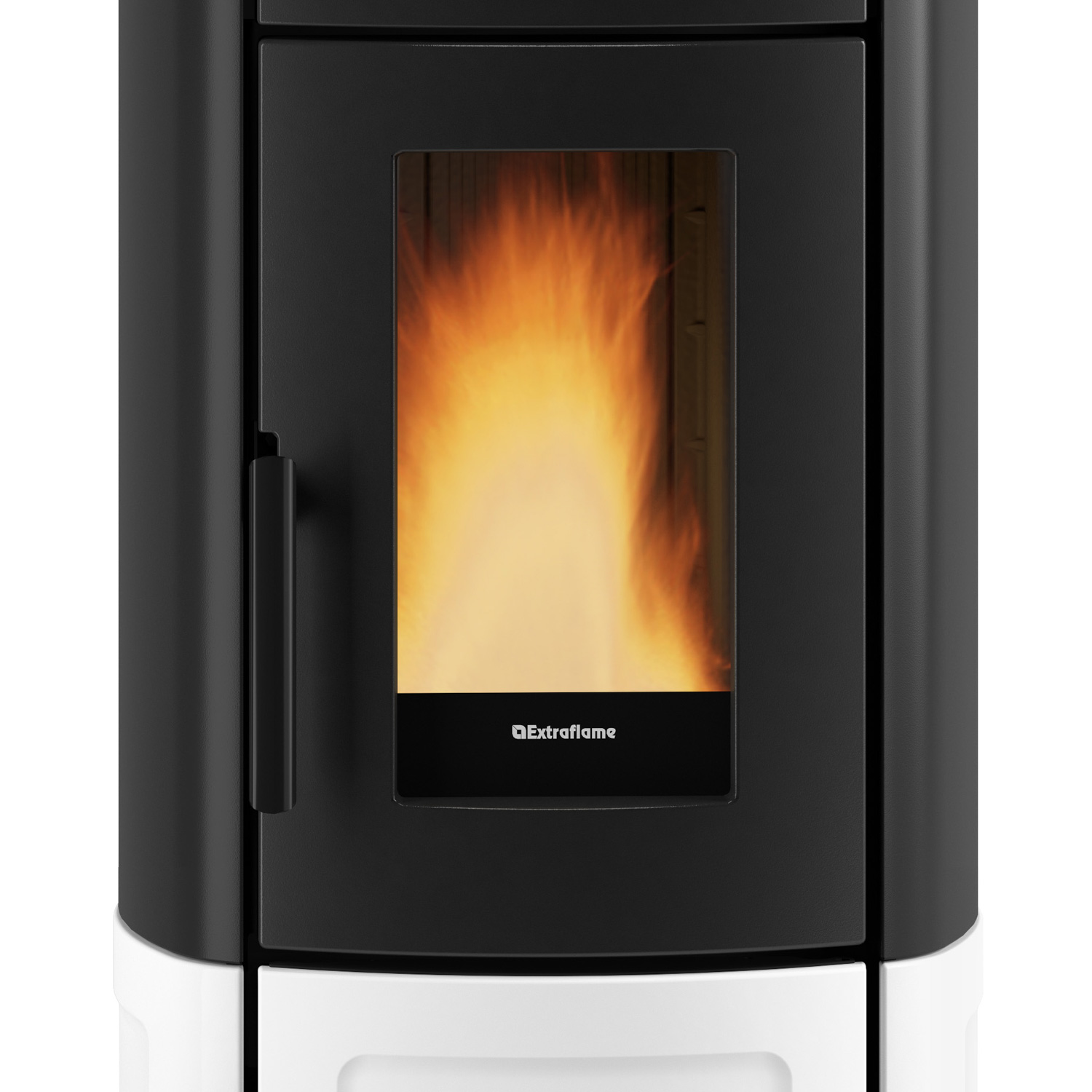 Extraflame Evolution Line Noris Lux Pelletofen Stahl Majolika Weiß