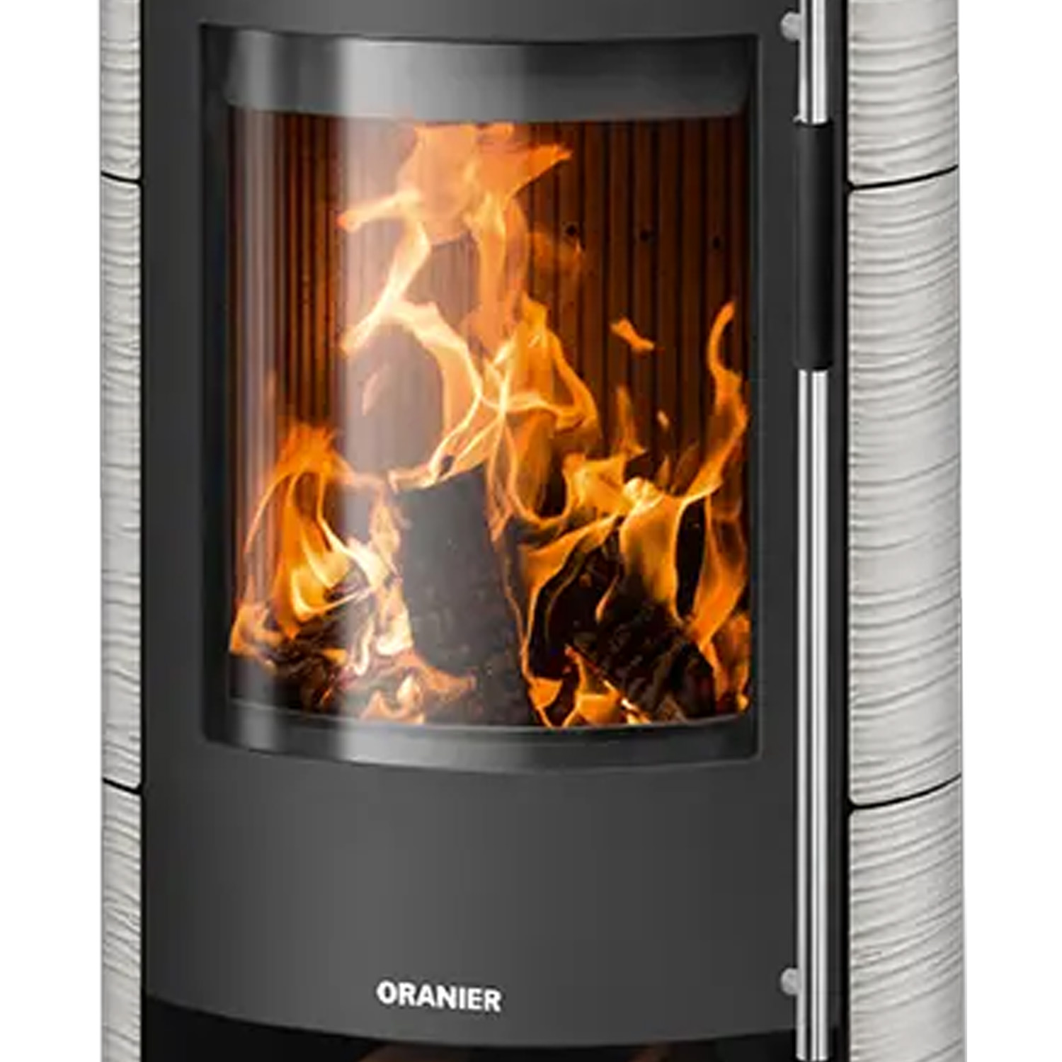 Oranier Polar Neo Aqua wasserführender Kaminofen Keramik Seidenweiß