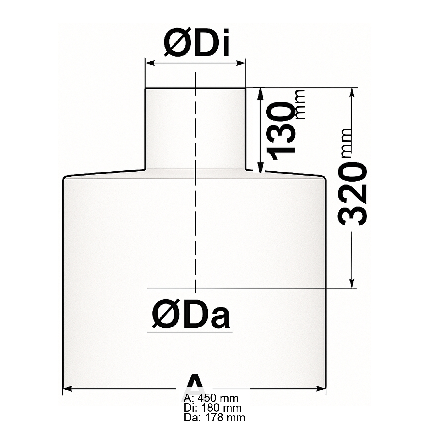 Schiedel Dehnfugenblech Ø180 mm glänzend