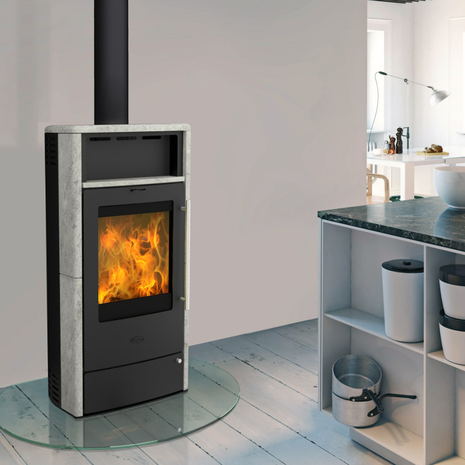 Fireplace Torino Dauerbrandofen Speckstein Fireplace Torino Dauerbrandofen Speckstein