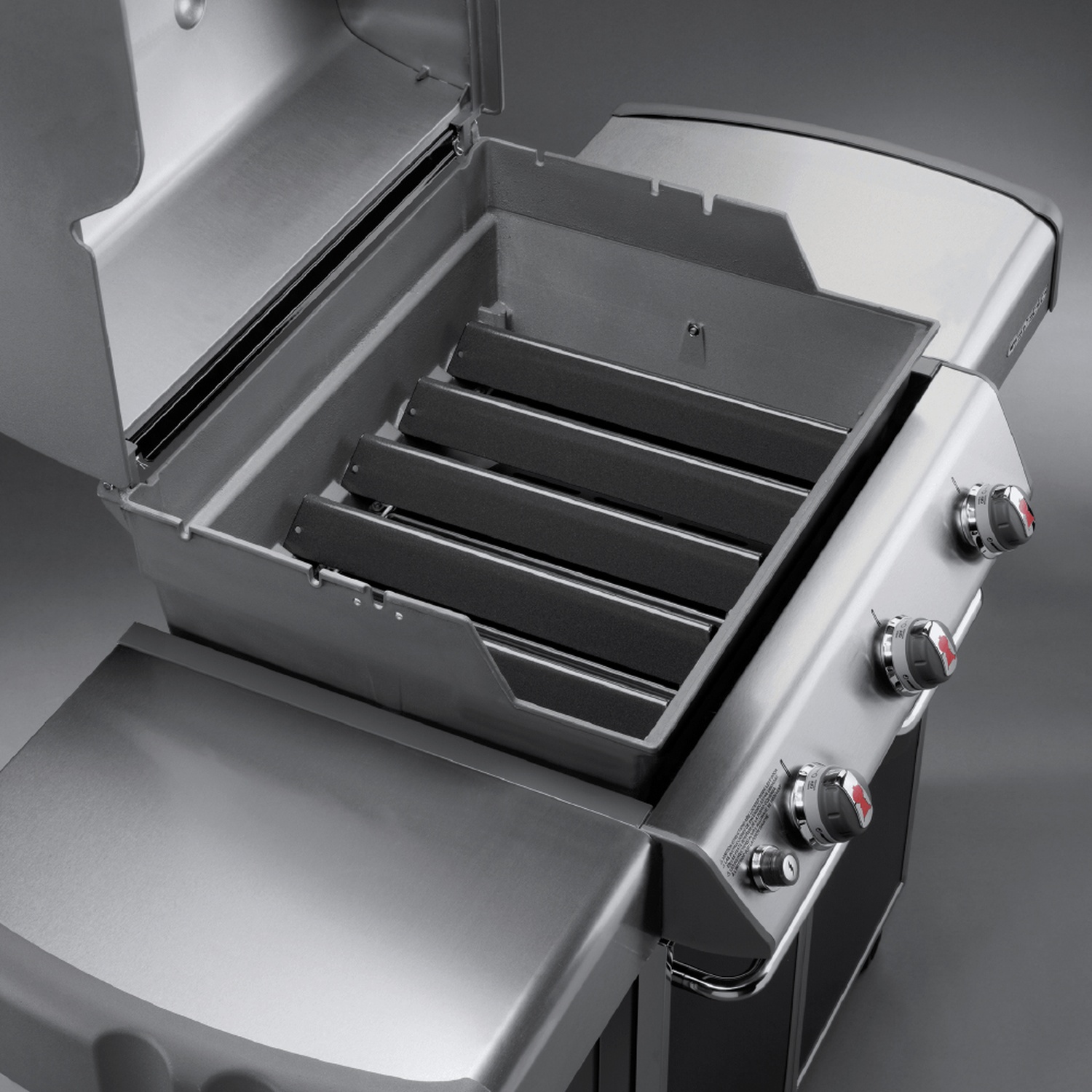 Weber Flavorizer Bars Genesis E-300 Serie mit Kontrolleinheit vorne (ab 2011) emailiert (5er Set)