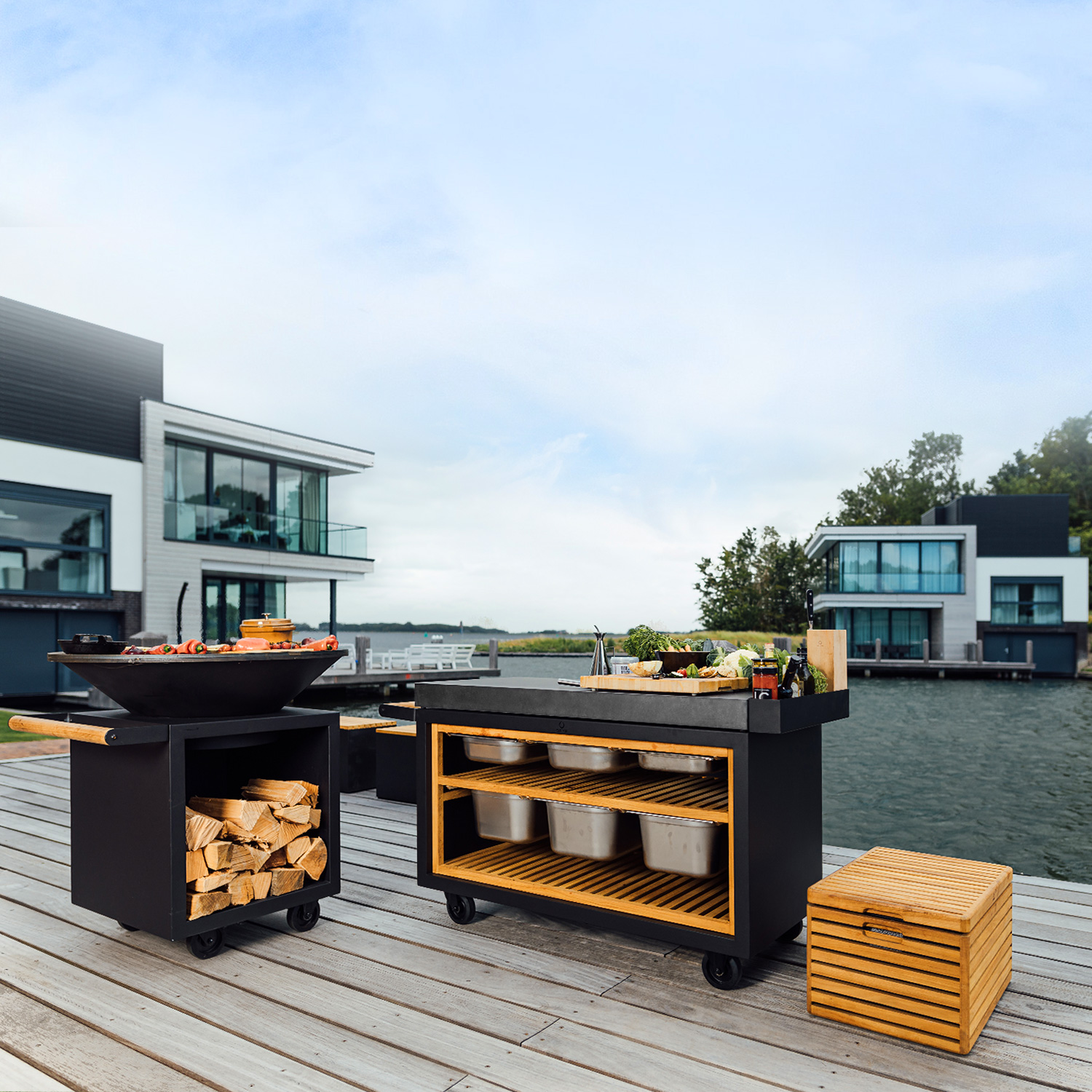 OFYR Sockel Black 135 PRO mit Arbeitsplatte Keramik OFYR Sockel Black 135 PRO mit Arbeitsplatte Keramik