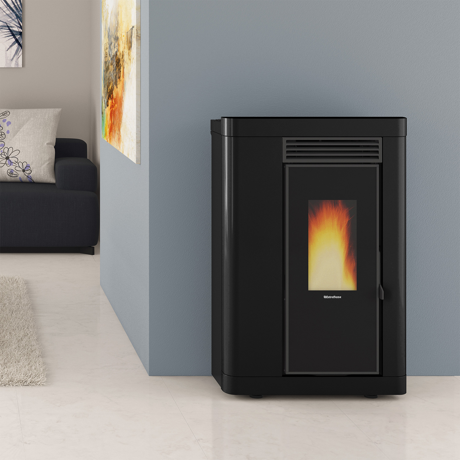 Extraflame Annabella AD EVO Pelletofen Stahl Schwarz