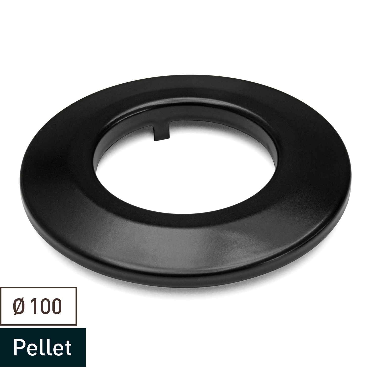 Raik Pelletrohr / Ofenrohr 100mm - Wandrosette schwarz