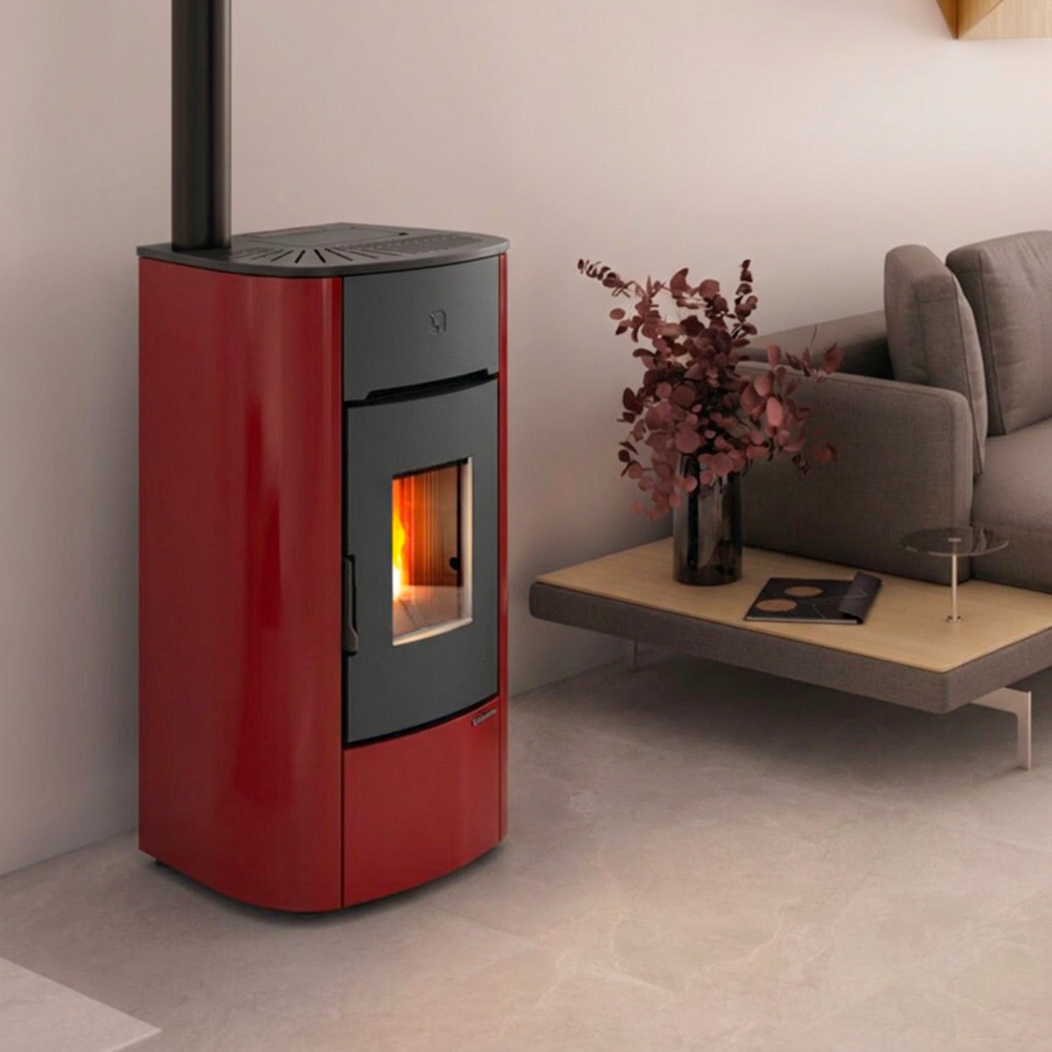 Extraflame Mariella AD Pelletofen Traditional Line bordeaux