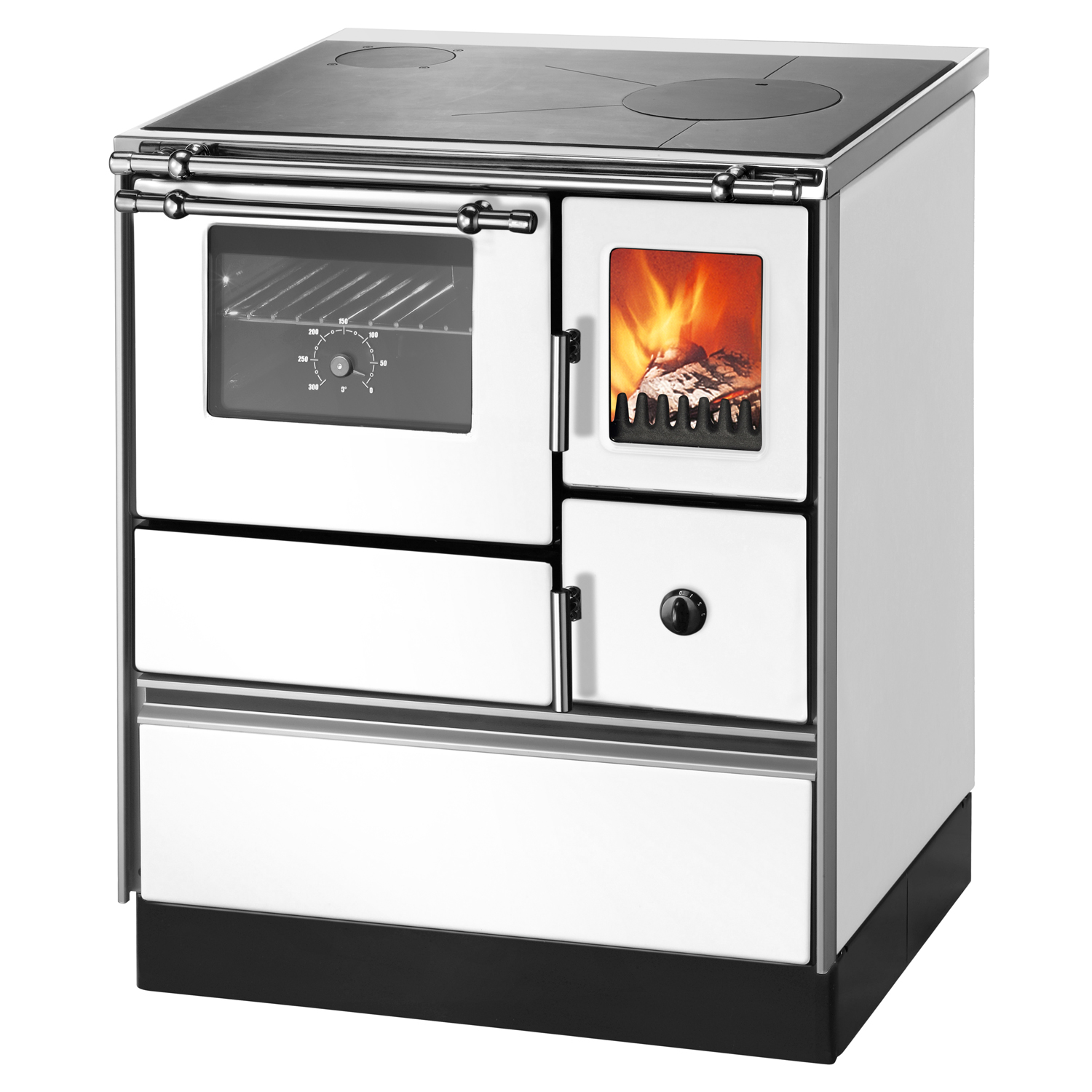 Westminster K 176 F/A 70 Küchenofen Stahl Weiß, Backfach links Westminster K 176 F/A 70 Küchenofen Stahl Weiß, Backfach links