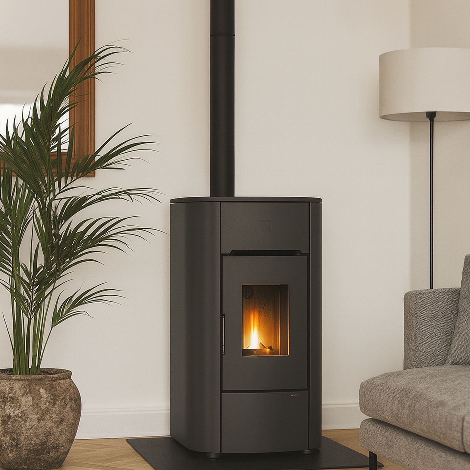 Extraflame Prestige Line ANGELICA PLUS Pelletofen Schwarz