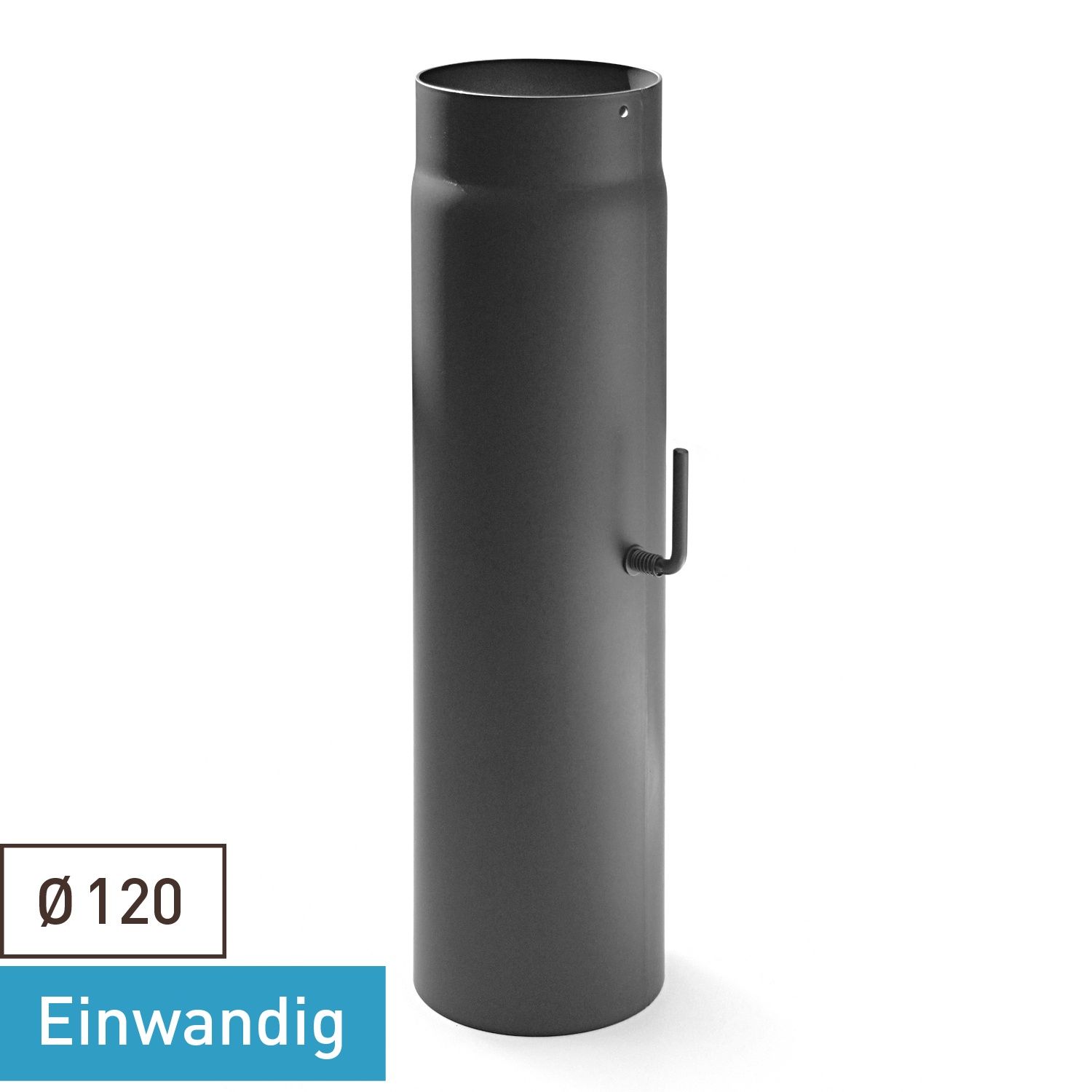Raik Basic Zugregulierung 120mm gussgrau L: 500mm für Rauchrohr / Ofenrohr