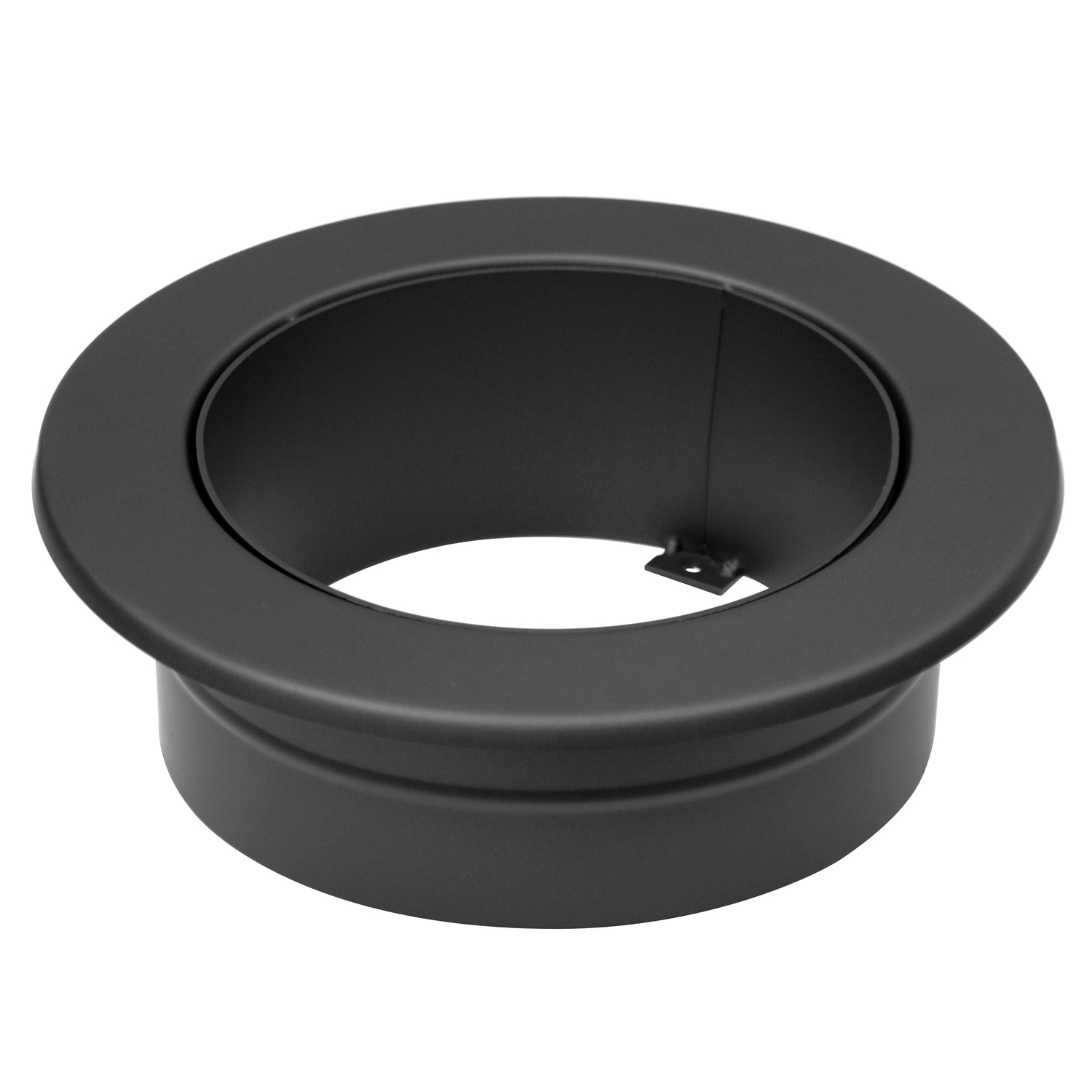 Raik Izoker Doppelwandfutter 150mm schwarz doppelwandig mit Wandrosette für Rauchrohr / Ofenrohr