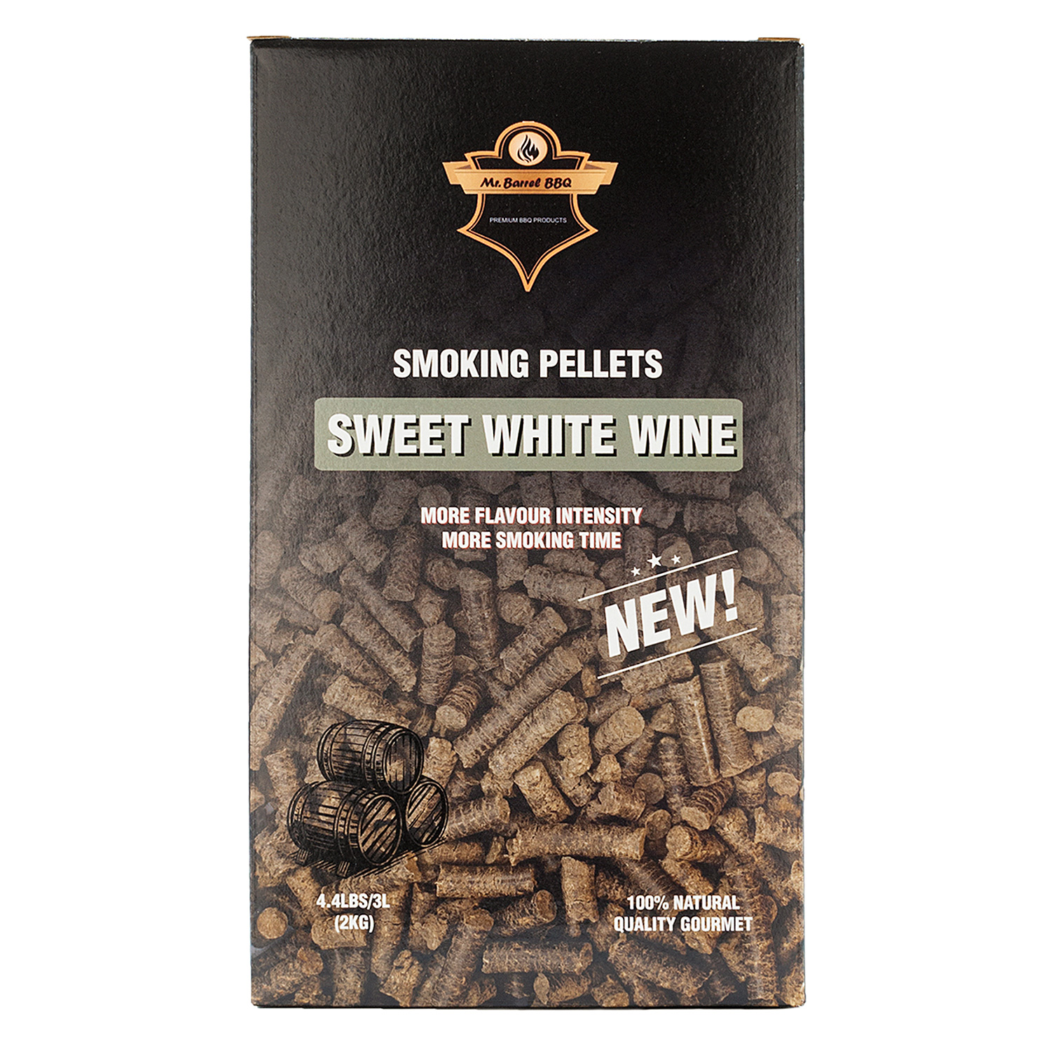 Mr. Barrel BBQ Smoking Pellets L Sweet White Wine, 2 kg Mr. Barrel BBQ Smoking Pellets L Sweet White Wine, 2 kg