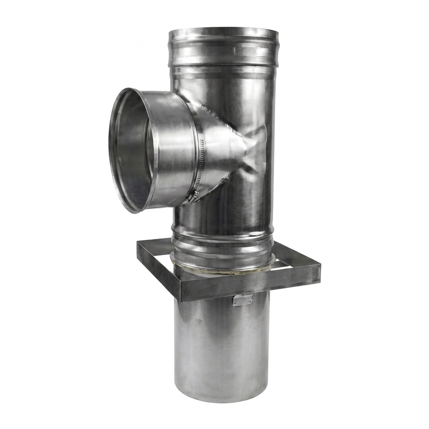 Schiedel PPL Rauchrohranschluss 90° mit DWF und Kondensatabweiser für LB90, Halter und Dehnungsstutzen Ø 150 mm