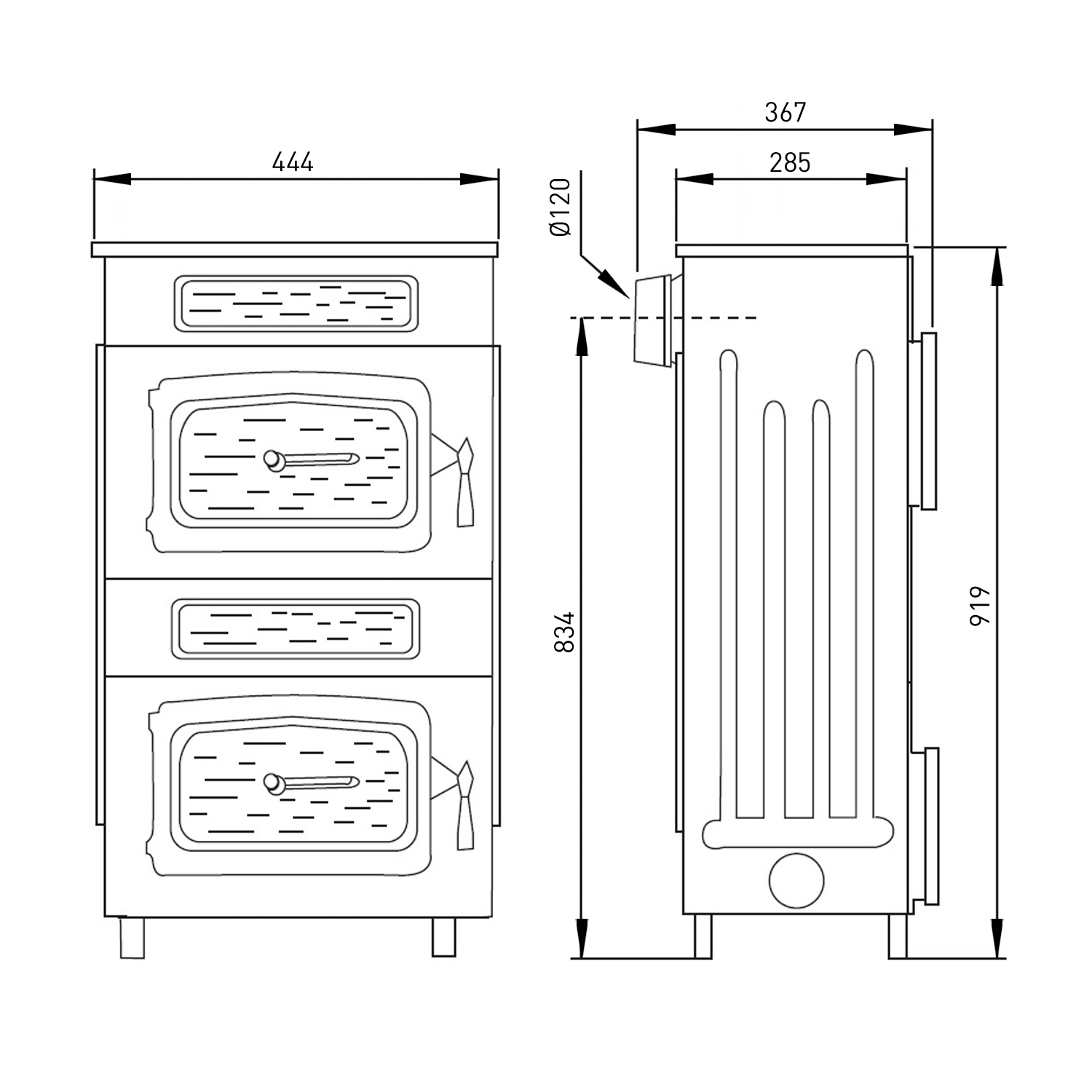 Wamsler 10981-WO Werkstattofen Schwarz