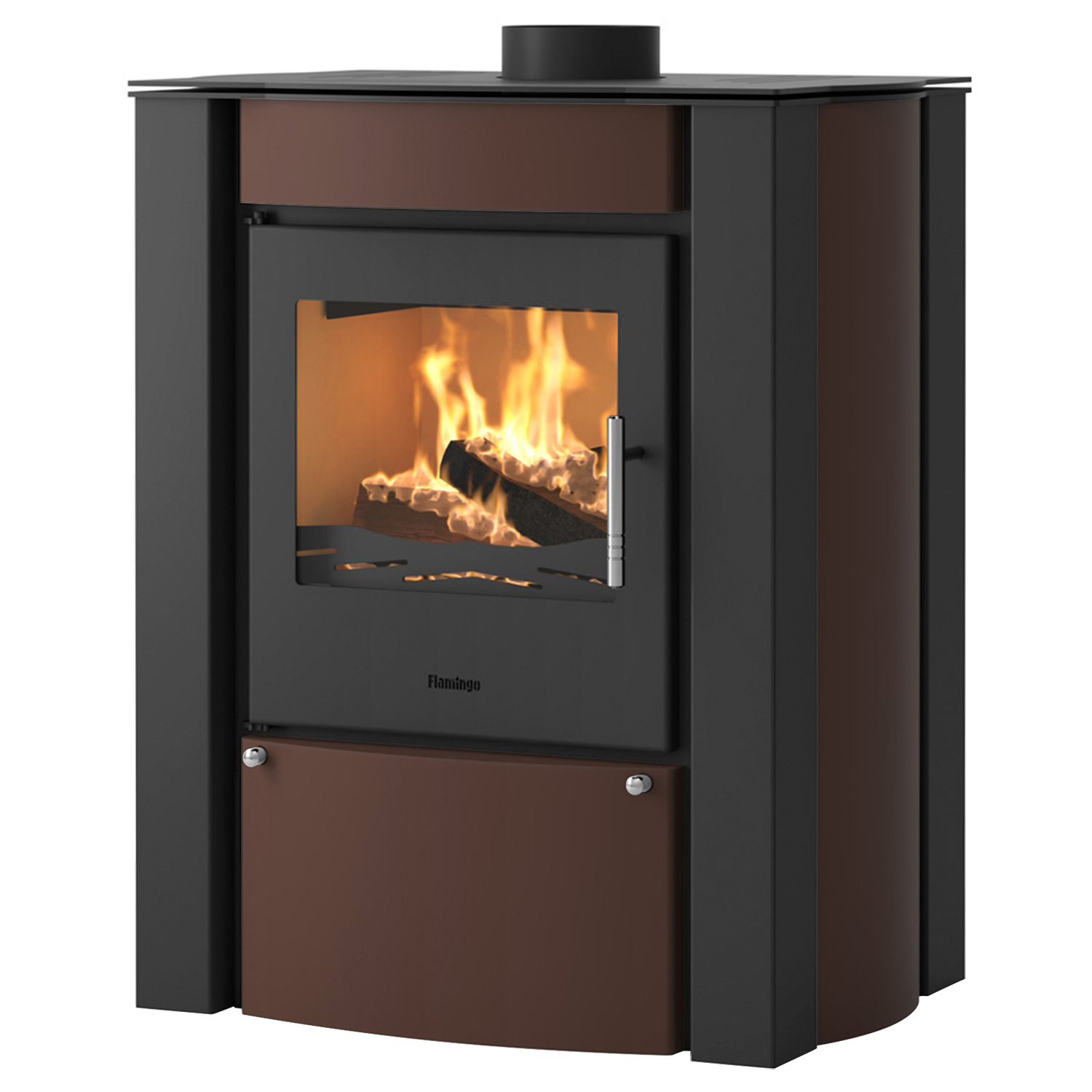 HS Flamingo AMOS Kaminofen Samet Brown