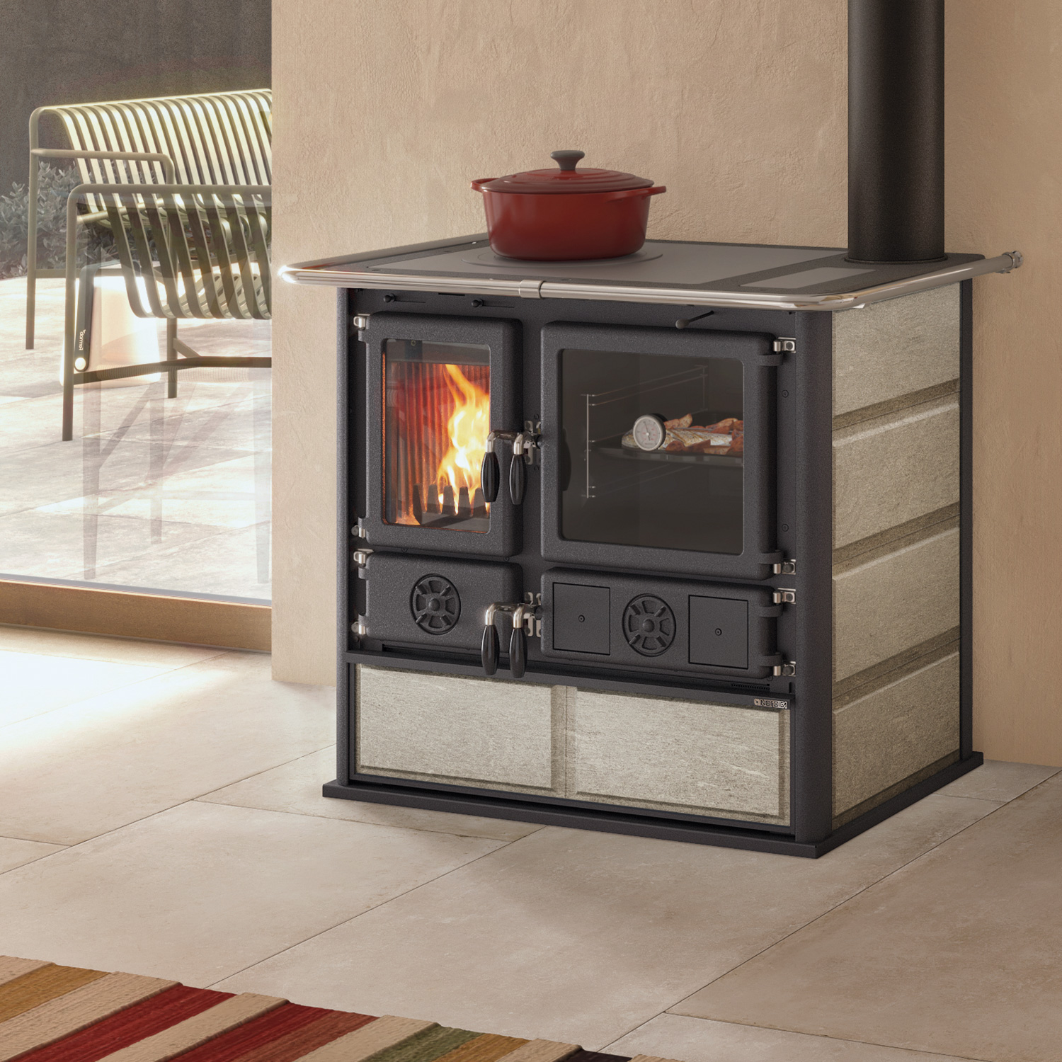 La Nordica Rosa 16 Petra Küchenofen Speckstein