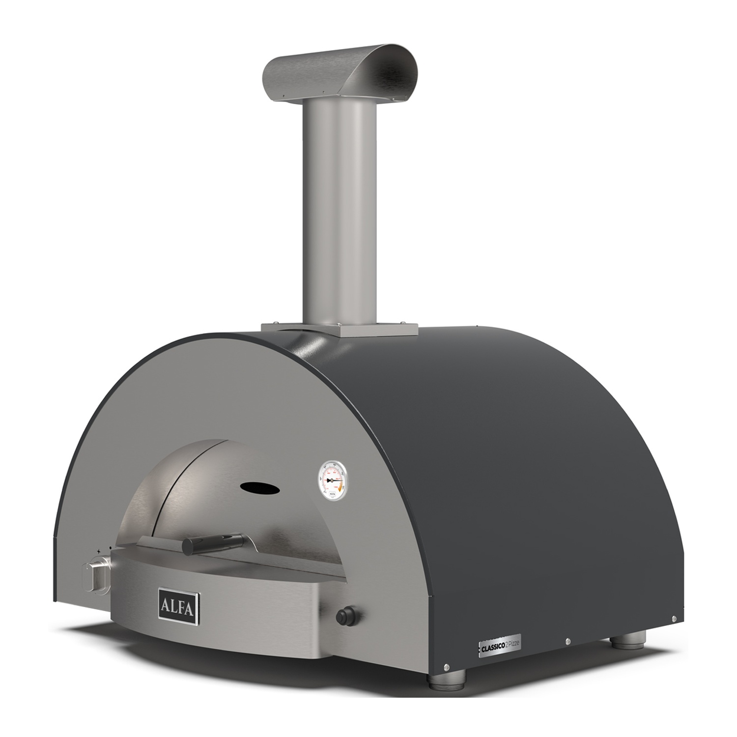 Alfa Classico 2 Pizze Gas-Pizzaofen schiefergrau 50 mBar