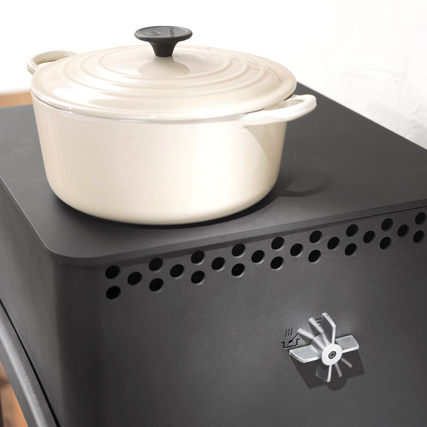 Austroflamm Lucy Cook Kaminofen Stahl gussgrau + 1 m³ Kaminholz gratis