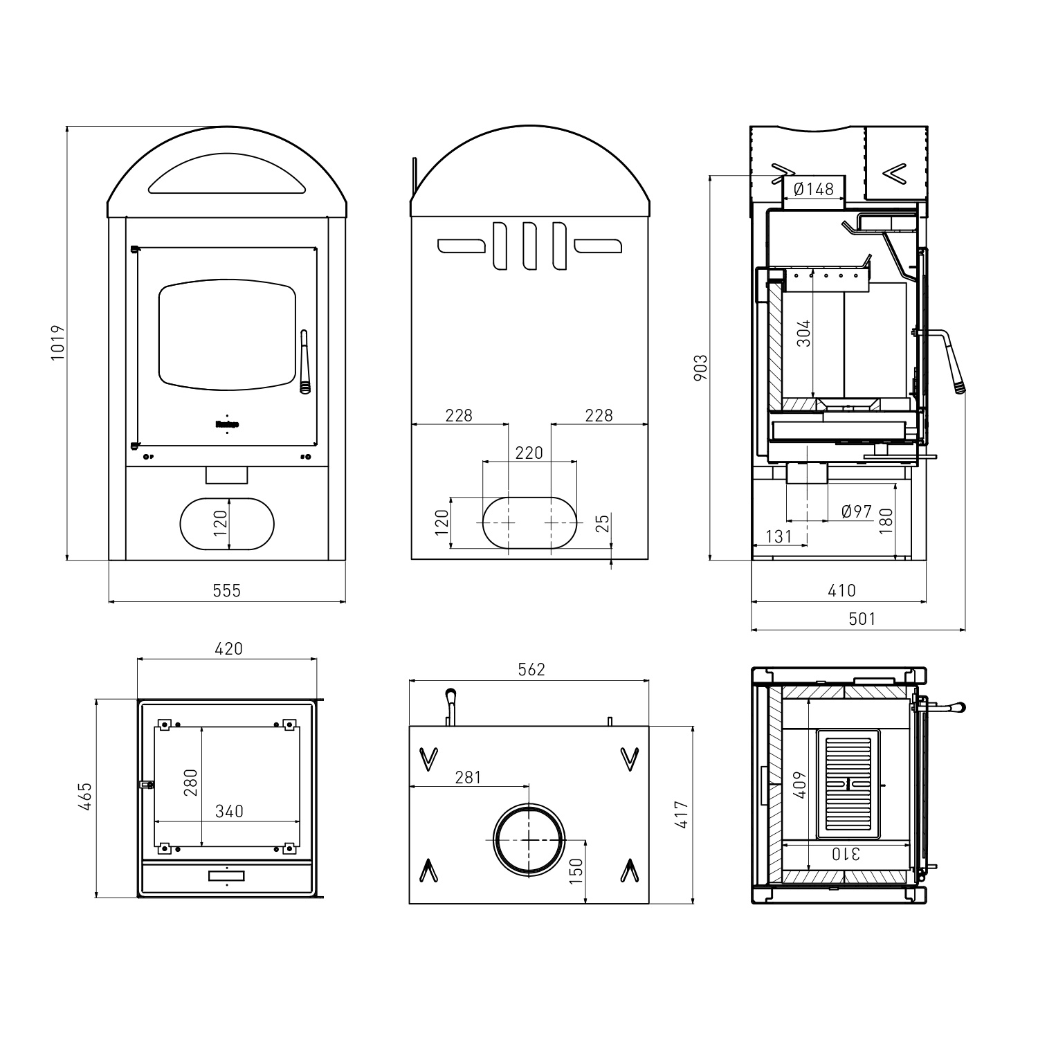 HS Flamingo MELAND Kaminofen White HS Flamingo MELAND Kaminofen White