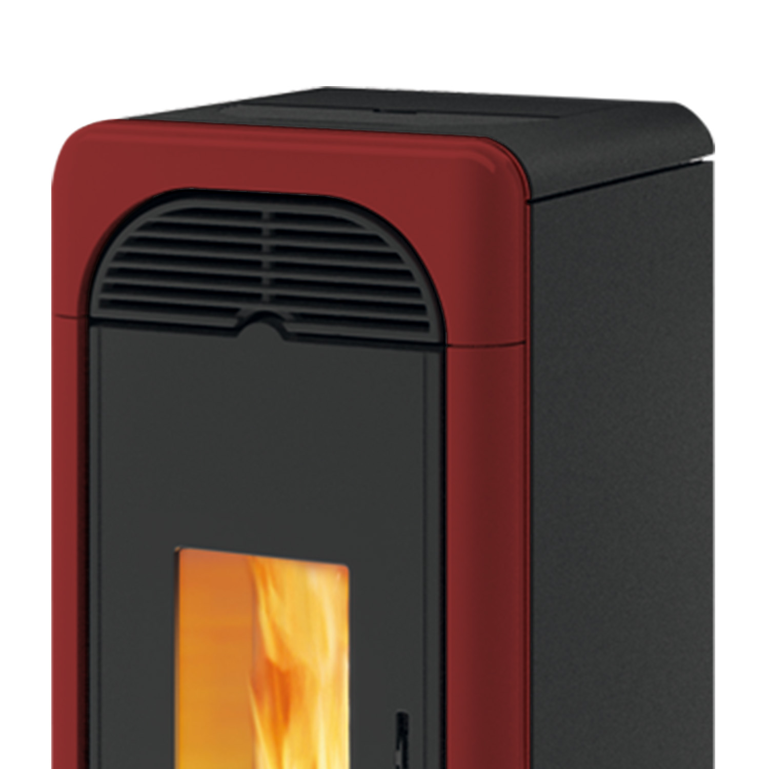 EK63 Berry 90+ Evo Pelletofen Keramik bordeaux