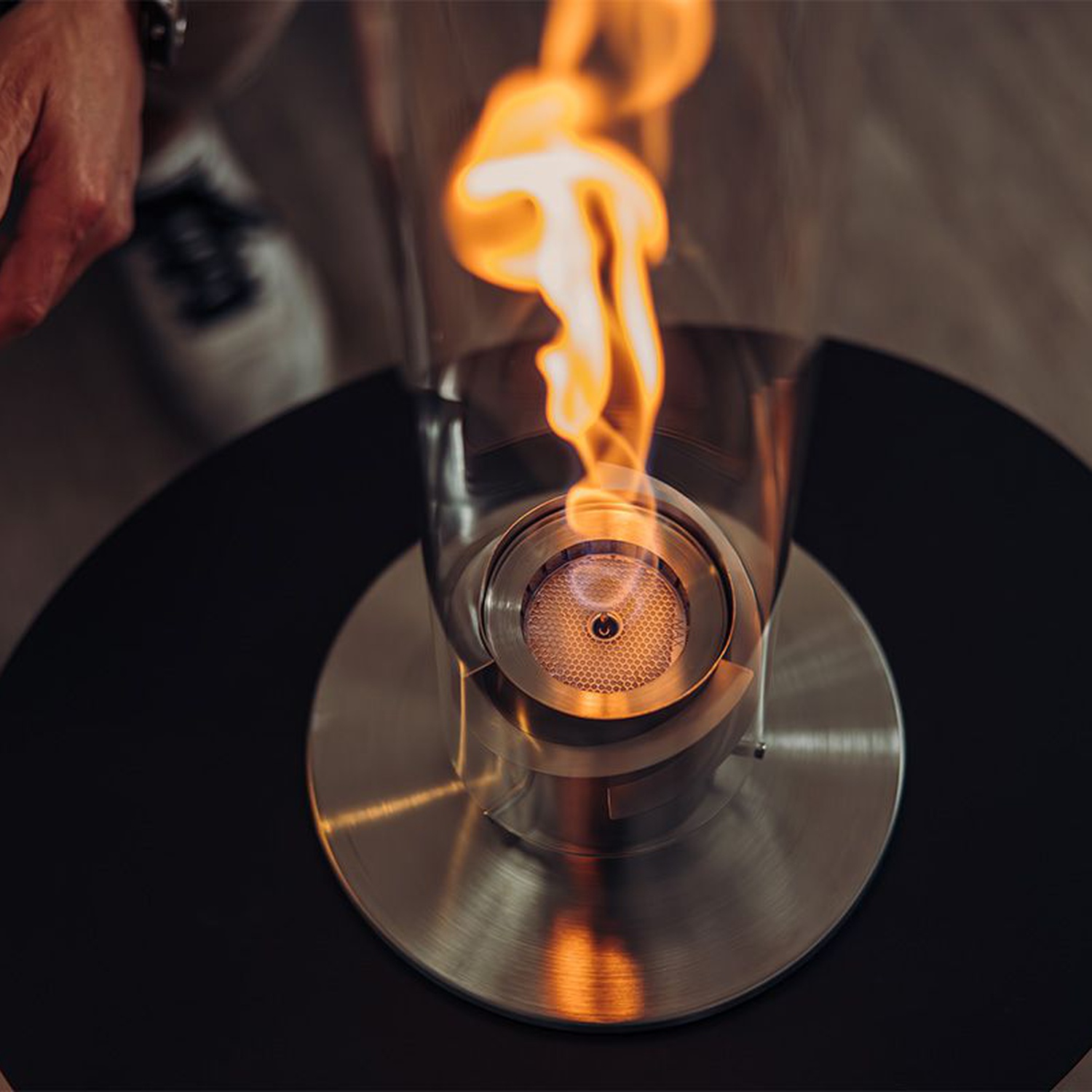 höfats SPIN 900 Bio-Burner mit Eco-Ring und Löschdeckel