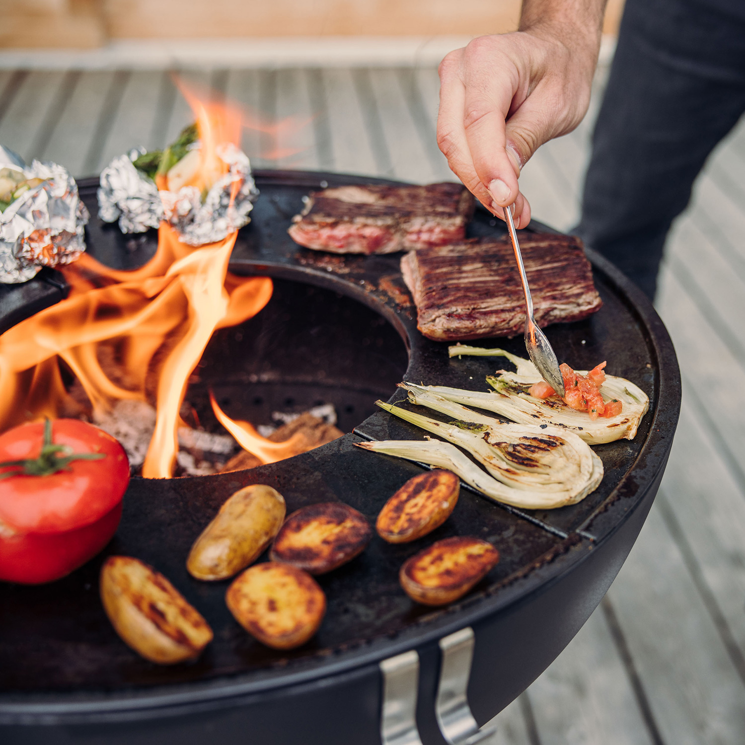 höfats BOWL 57 Plancha-Grillset Hoch