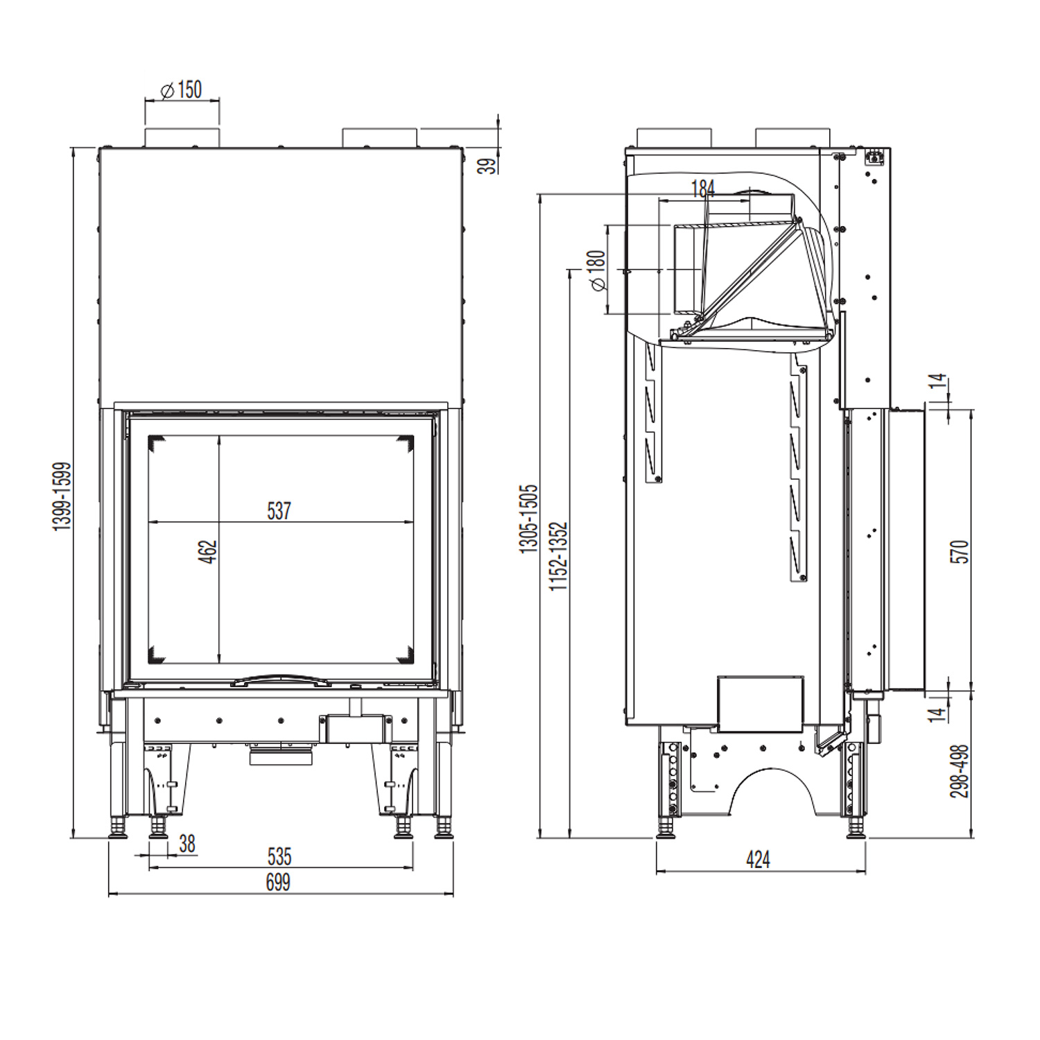 Austroflamm 65x57 S 2.0 Kamineinsatz