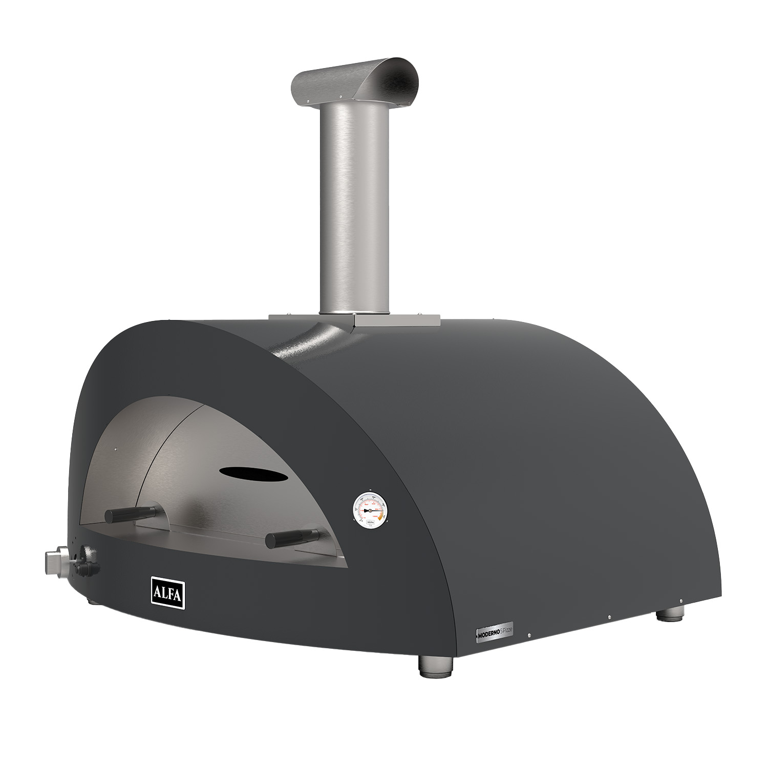 Alfa Moderno 5 Pizze Pizzaofen Hybrid Schiefer Grau