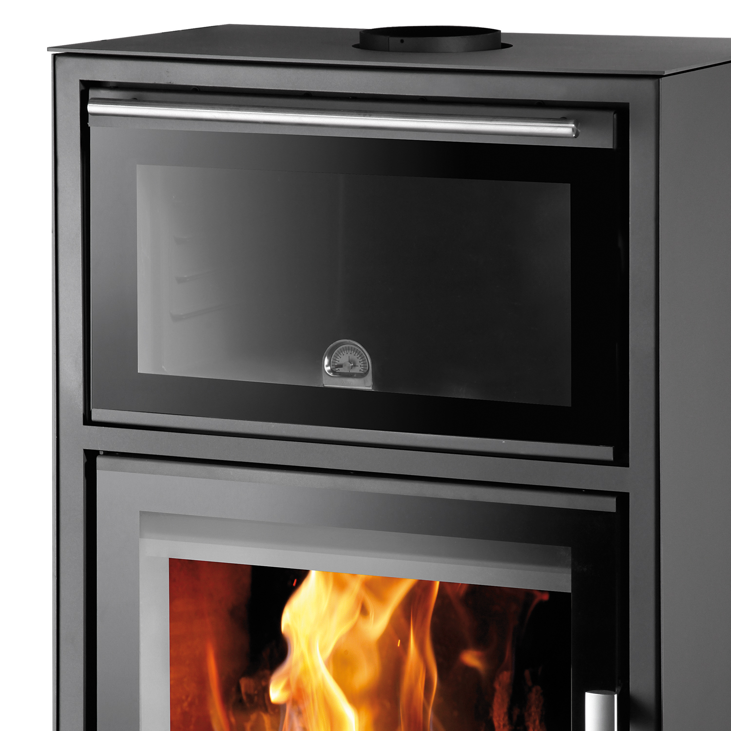 Haas+Sohn Newham easy Kaminofen Perlanthrazit mit Backfach