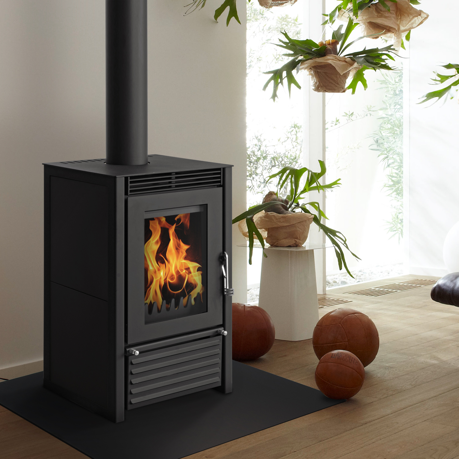 Kaminofen wasserführend Schmitzker Marbella Compact schwarz Kaminofen wasserführend Schmitzker Marbella Compact schwarz