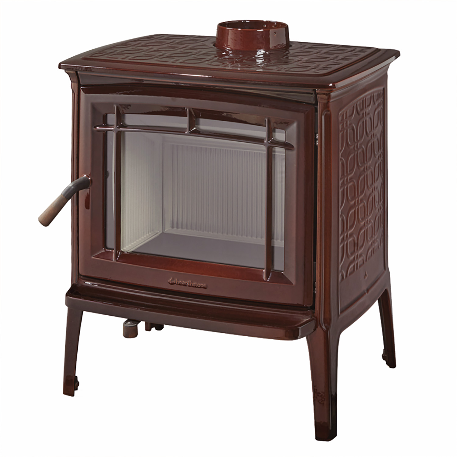 Hergom Shelburne Kaminofen Gusseisen Majolica Braun Hergom Shelburne Kaminofen Gusseisen Majolica Braun