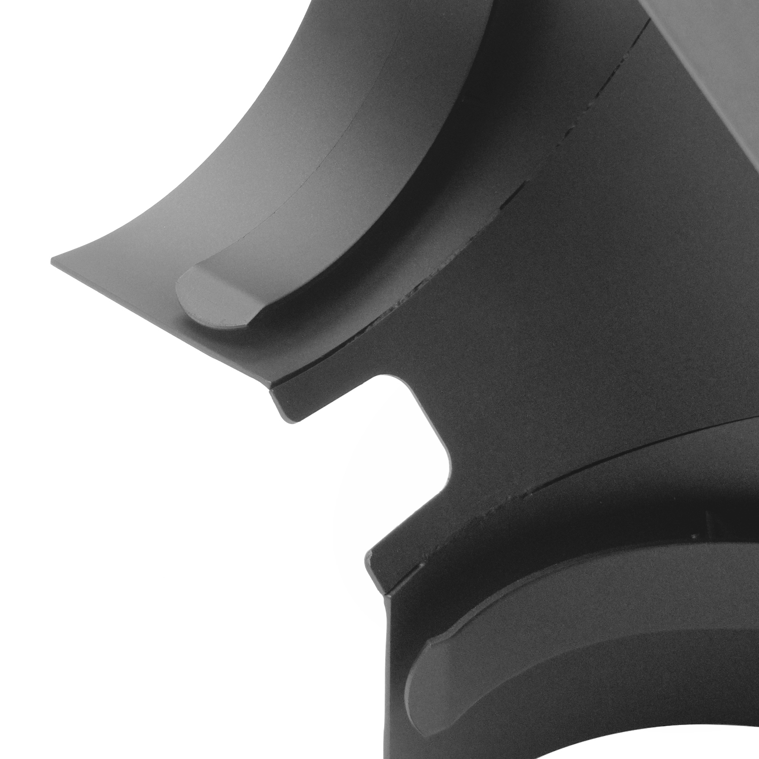 Raik Basic Thermoschild 130mm gussgrau seitlich für 3teiligen Bogen 90° für Rauchrohr / Ofenrohr